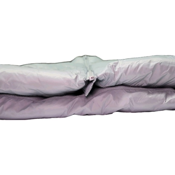 Old Navy Puffer Vest Womens M Gray Jacket Fleece Lined Medium Solid Cozy - Picture 4 of 6